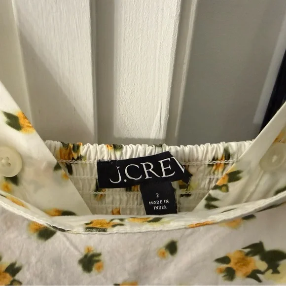 J.Crew size 2 square neck midi dress in budding rose print - Picture 6 of 6